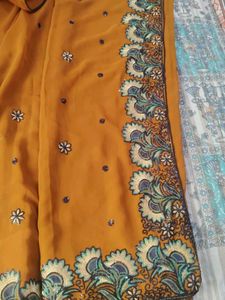 Embellished Orange Blouse