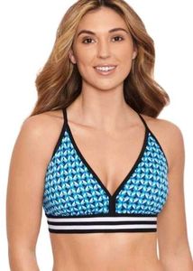 Stylish Geometric Print Bikini Top