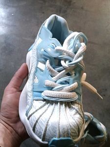 Stylish White &amp; Blue Sneakers