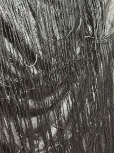 Black Fringed Mini Skirt