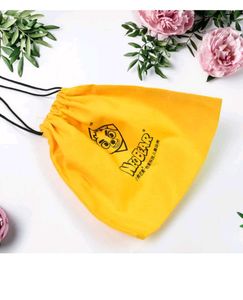 Cute Yellow Drawstring mini bag (3 PEACE)