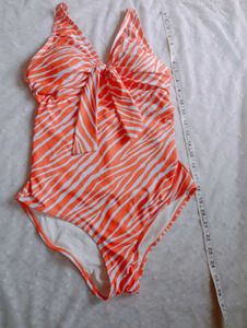 Orange Zebra Print Swimsuit