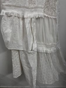 White Tiered Crochet Summer Dress
