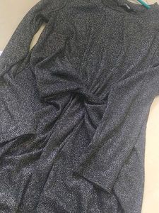 Sparkly Twist Front bodycon Mini Dress