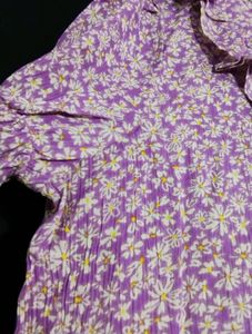 “Rio” Floral crepe Ruffle Top