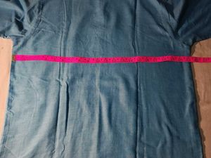 Men's Blue Cotton Kurta