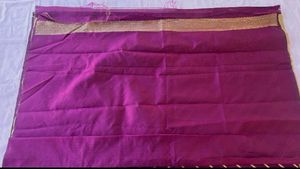 Elegant Purple Striped Saree