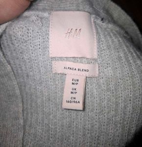 H&amp;M Wool Alpaca Blend V-Neck Bell Sleeve Sweater