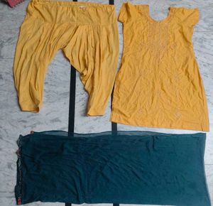 Yellow Kurta Set with Dupatta