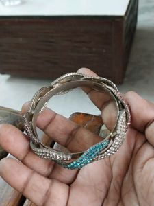 Tri-Color Rhinestone Bracelet