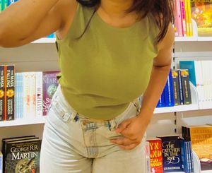 Tan Sleeveless Crop Top
