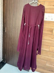 Elegant Wine  Maxi Dress