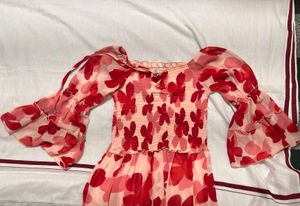 Chic Floral Print Smocked Maxi Dress