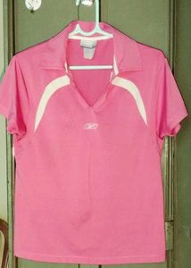 Pink Reebok Athletic Polo Shirt