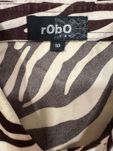 satin zebra shirt