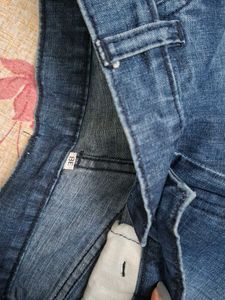 denim blue shorts