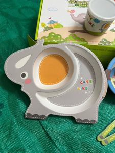 Adorable Elephant Baby Feeding Set