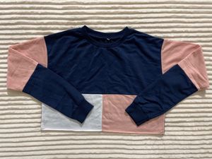 Colourblock Crop Pullover
