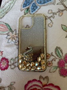 Swan Rhinestone Phone Case iphone 13,14,15