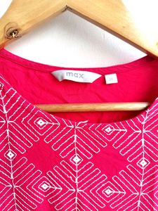 Beautiful Embroidered Pink Kurti (Women's)