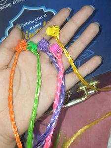 Colorful Braided Hair Extensions with Clips