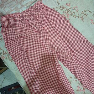 Red Checkered Palazzos