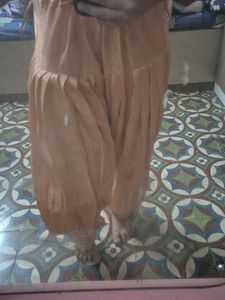 Elegant Peach Embroidered Kurta patyala dupatta S