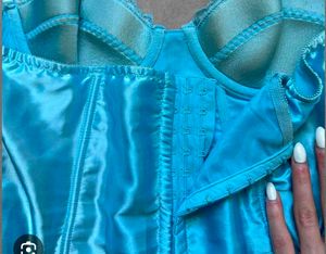 Blue Corset Style Top