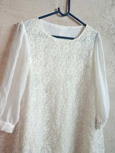 White Lace Top Layered
