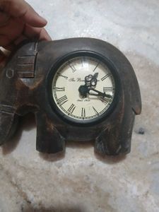 Elephant Vintage Table Clock