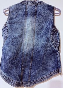 Acid Wash Denim Vest style jacket