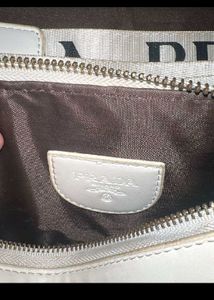 PRADA White Quilted Crossbody Bag