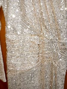 Sparkling Sequin Slit Dress