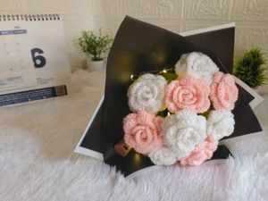 Crochet Flower Bouquet - Handmade Roses