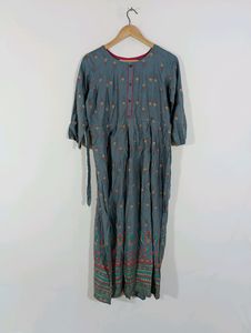 Grey Printed Maternity Kurta (Women)