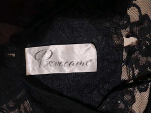 Middle Slit Elegant Black Lace Camisole