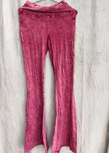 I. Pink Tie-Dye Flared Pants
