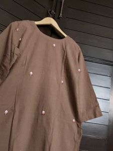 Elegant Brown Kurta and Pant Set