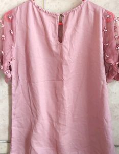 Chic Pink Floral Sleeve Top