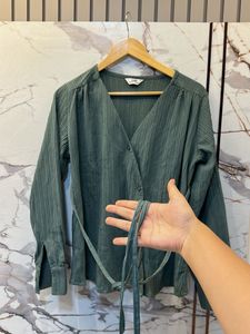 Stylish V-Neck Wrap Blouse, Bust- 36