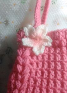 Charming Pink Crochet Handbag