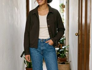 dark Brown Checked Jacket