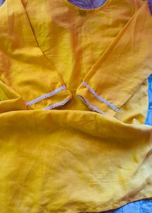 Yellow Embroidered Kurta