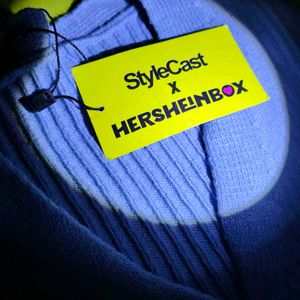 Korean knit blue