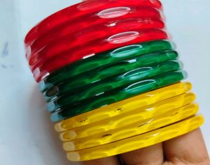 Vibrant Set of Glass Bangles