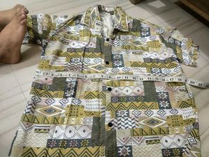 Patterned Button-Down Shirt