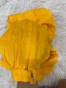 Bright Yellow Linen Pants