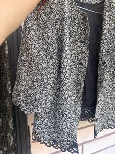 Chic Floral Print Blazer top