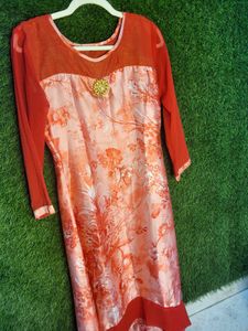 Red Silk Kurti