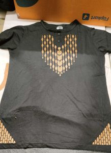 Olive Green Embroidered Tunic Top